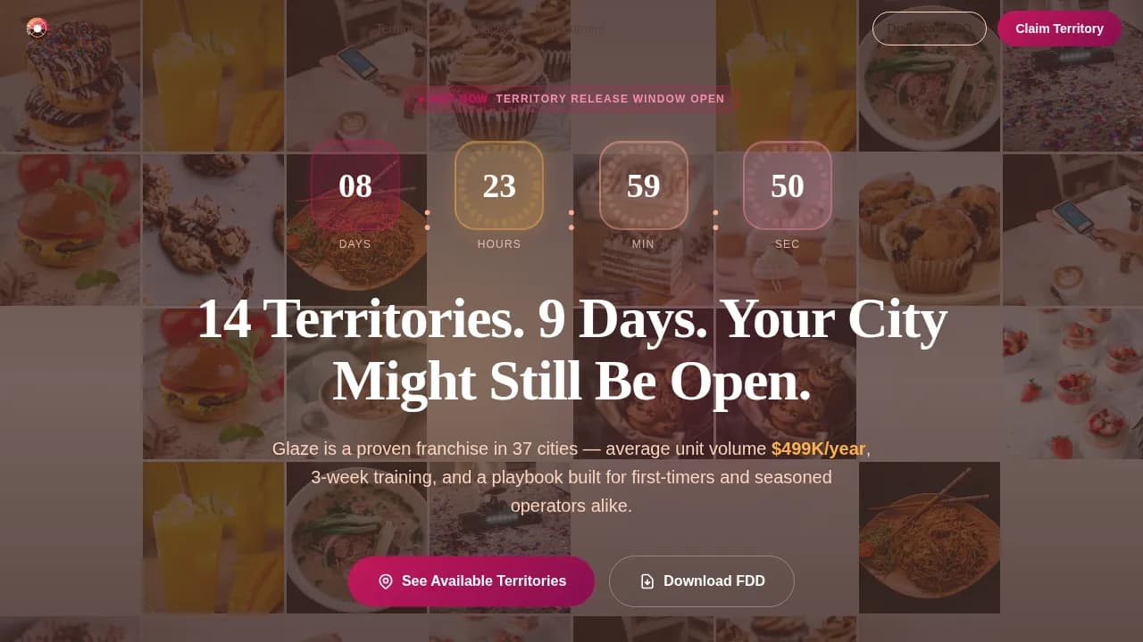 Tile — Vibrant Franchise Showcase Landing Page Template